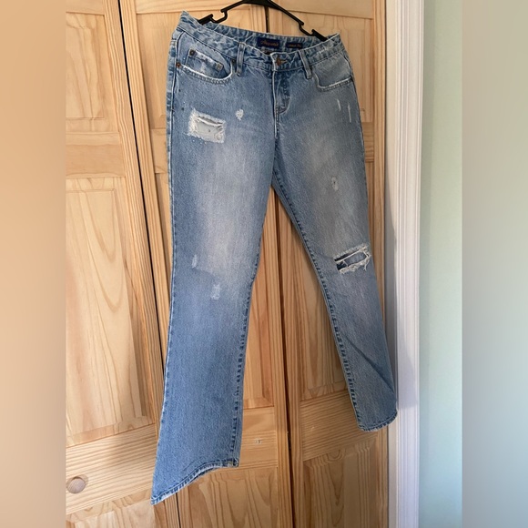 Jeans Femme Aéropostale Flare Délavé Basse Taille - Taille 32, Longueur 34, 100% Coton, Occasion